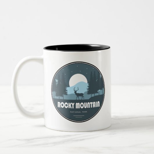 Tasse 2 Couleurs Parc national des Rocheuses Deer (Gauche)