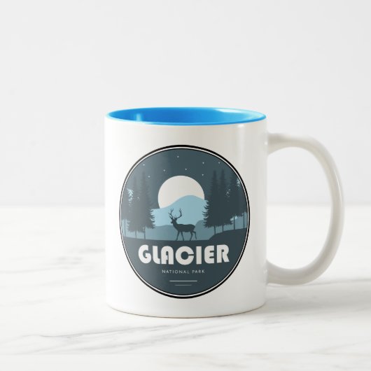 Tasse 2 Couleurs Parc national du Glacier Deer (Droit)