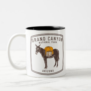 Tasse 2 Couleurs Parc national du Grand Canyon Donkey