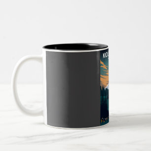 Tasse 2 Couleurs Parc national du Mont-Rainier Vintage Rétro minima