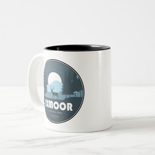 Tasse 2 Couleurs Parc national Exmoor Deer (Devant gauche)