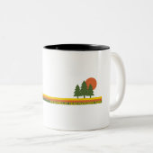 Tasse 2 Couleurs Parc national Wrangell-St. Elias Pine Trees Soleil (Devant droit)