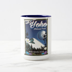 Tasse 2 Couleurs Parc national Yoho Canada Affiche de voyage vintag
