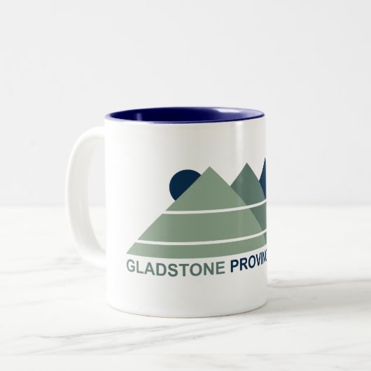 Tasse 2 Couleurs Parc provincial Gladstone Mountain Sun (Devant gauche)