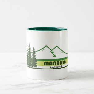 Tasse 2 Couleurs Parc provincial Manning Green Stripes