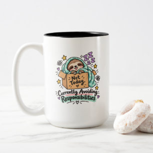 Tasse 2 Couleurs Paresseux Mignon “Pas Aujourd'hui” – Évite Actuell