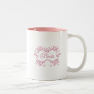 Tasse 2 Couleurs Paris avec ses rouleaux rose