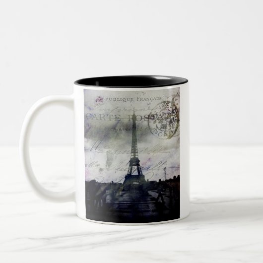 Tasse 2 Couleurs Paris texturisé en lavande (Gauche)
