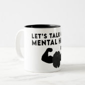 Tasse 2 Couleurs Parlons de santé mentale (Devant gauche)