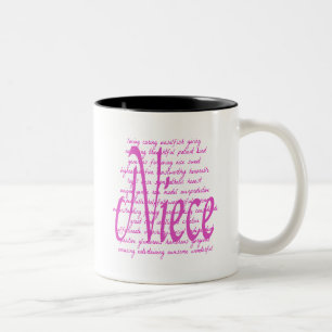 Tasse 2 Couleurs Paroles d'amour pour la nièce