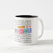 Tasse 2 Couleurs Paroles d'enseignant (Devant droit)