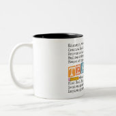 Tasse 2 Couleurs Paroles d'enseignant (Gauche)