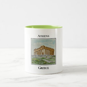 Tasse 2 Couleurs Parthénon au sommet de l'Acropole, Athènes, Grèce