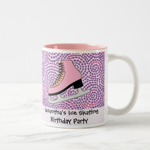Tasse 2 Couleurs Partie de patinage de glace, patin rose