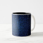 Tasse 2 Couleurs Parties scintillant bleue Sequin Disco Glitz Coffe (Devant droit)