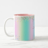 Tasse 2 Couleurs Parties scintillant holographique Unicorn (Gauche)