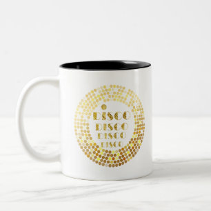 Tasse 2 Couleurs parties scintillant, or disco ball