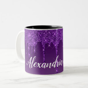 Tasse 2 Couleurs Parties scintillant personnalisée de séchage pou