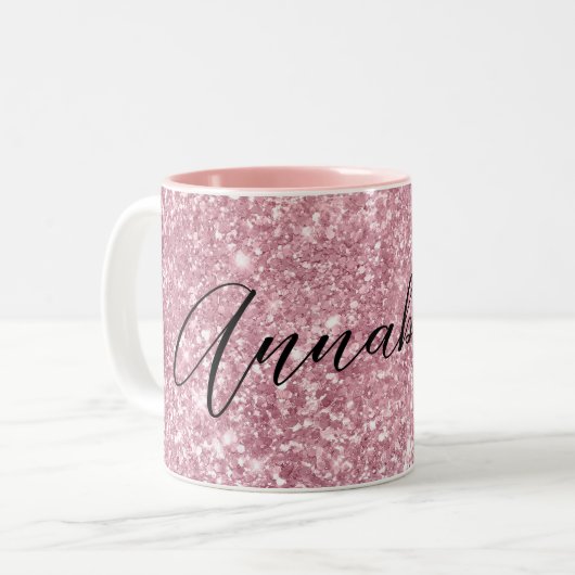 Tasse 2 Couleurs Parties scintillant rose glamour (Devant gauche)