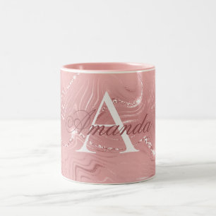 Tasse 2 Couleurs Parties scintillant rose rose-rose moderne et élég