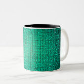 Tasse 2 Couleurs Parties scintillant turquoise Sequin Disco Glitz C (Devant droit)