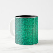Tasse 2 Couleurs Parties scintillant turquoise Sequin Disco Glitz C (Devant gauche)