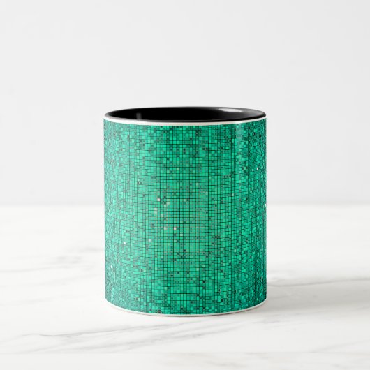 Tasse 2 Couleurs Parties scintillant turquoise Sequin Disco Glitz C (Centre)