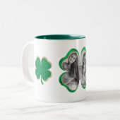 Tasse 2 Couleurs Parties scintillant verte et or photo de fermeture (Devant gauche)