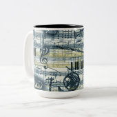 Tasse 2 Couleurs Partition vintage (Devant gauche)