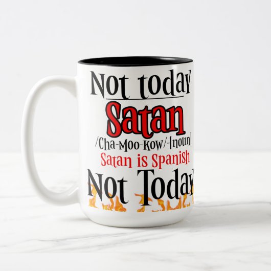 Tasse 2 Couleurs Pas aujourd'hui Chamuko Satan (Gauche)