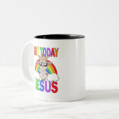 Tasse 2 Couleurs Pas aujourd'hui Jésus (Devant gauche)