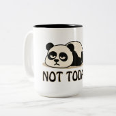 Tasse 2 Couleurs Pas aujourd'hui Panda (Devant gauche)