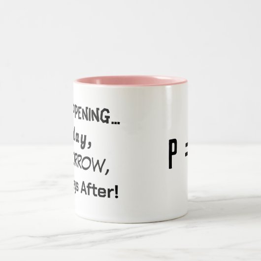 Tasse 2 Couleurs Pas d'arriver Probabilité Math Procrastination (Centre)