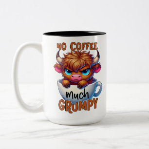 Tasse 2 Couleurs Pas de café beaucoup grincheux 