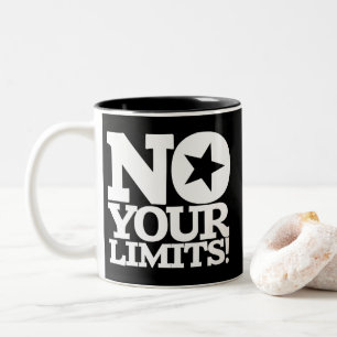 Tasse 2 Couleurs Pas De Limites ! Blanc noir
