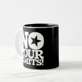 Tasse 2 Couleurs Pas De Limites ! Blanc noir (Devant gauche)