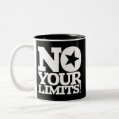 Tasse 2 Couleurs Pas De Limites ! Blanc noir (Gauche)
