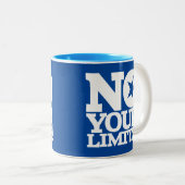 Tasse 2 Couleurs Pas De Limites ! Bleu blanc (Devant droit)