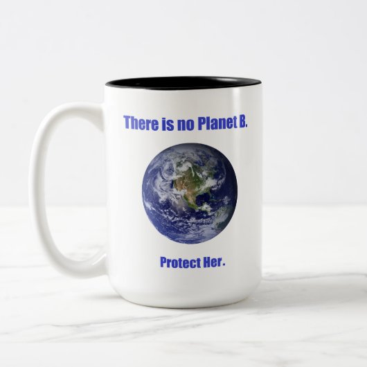 Tasse 2 Couleurs Pas de planète B (Gauche)