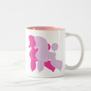 Tasse 2 Couleurs Pas de Poodles sans Rose — S'il vous plaît !