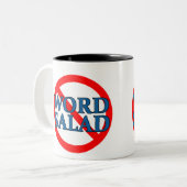 Tasse 2 Couleurs Pas de salade de mot (Devant gauche)
