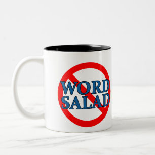 Tasse 2 Couleurs Pas de salade de mot