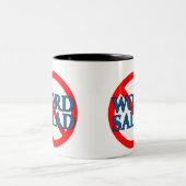 Tasse 2 Couleurs Pas de salade de mot (Centre)