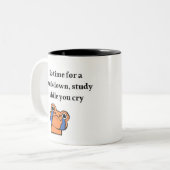 Tasse 2 Couleurs Pas de temps pour une dépression - Motivation d'ét (Devant gauche)