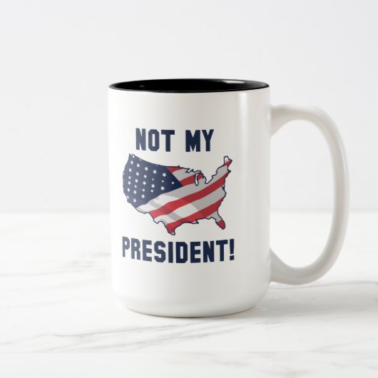Tasse 2 Couleurs Pas mon président (Droit)