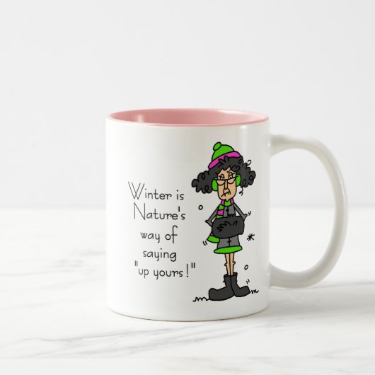 Tasse 2 Couleurs Pas un fan d'hiver (Droit)