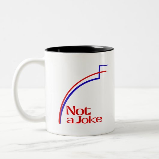 Tasse 2 Couleurs Pas une blague (Gauche)