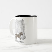 Tasse 2 Couleurs Paso Fino Cheval Art (Devant gauche)