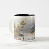 Tasse 2 Couleurs Passage de gué de la rivière Mondego, gravé par le (Devant gauche)