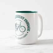 Tasse 2 Couleurs Passage du Grand Allegheny (cyclisme) (Devant droit)
